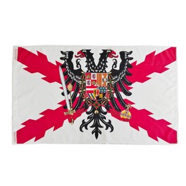 Pandiui23 Flag of BORGOÑA Cross with Bicephalous Eagle -Eagle Bicefala Cross of San Andres150X90 CM, Spain flag thirds shield empire Charles I