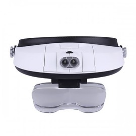 Lupa Optovisor Manos Libres 2 LED 1.0X A3.5x MG81001-G OBI