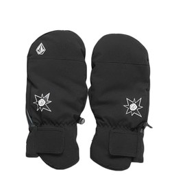 Volcom J68024JA / STN MITT Unisex Thermal Mittens (Water Pressure Resistance 3.9 ft (10,000 mm), Moisture Permeability 31.7 inches (8000 mm)), Gloves, Snowboarding, Black, L