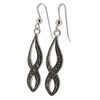 Touch Jewellery 925 Sterling Silver and Marcasite Infinity Drop Earrings