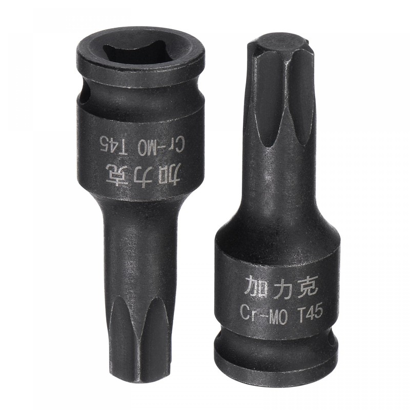 sourcing map T45 Impact Torx Drill Socket 1/4 Inch Square