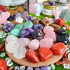 DUQGUHO Amethyst Healing Crystals Stones Set Natural Bulk Crystals Tumbled