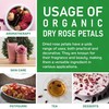 Jiva Organics Dried Red Rose Petals 4 Oz Bag -