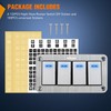 Nilight 4 Gang Rocker Switch Panel 3 Pin On Off