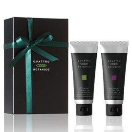 Quattro Botanico Gift with Wrapping, Hand Cream, Men's, Botanical, Essence In, Hand Cream, 1.6 oz (45 g) x 2 Fragrances, Hand Care, Smooth, Non-Cling, Retinol, Rough Hands, Additive-Free, Moisturizing, Gift, Men's, Women's, Set of 2