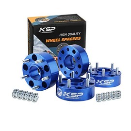 KSP 5x5 Wheel Spacers for JK XK WJ WK, 2"（50mm Hubcentric Spacers with 1/2-20 Studs 71.5mm Bore Forged for 1999-2010 Grand Cherokee, 2005-2010 Commander, 2007-2018 Wrangler, 4Pcs Blue