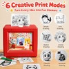 AI Voice Sticker Maker for Kids, Mini Inkless Thermal Printer,