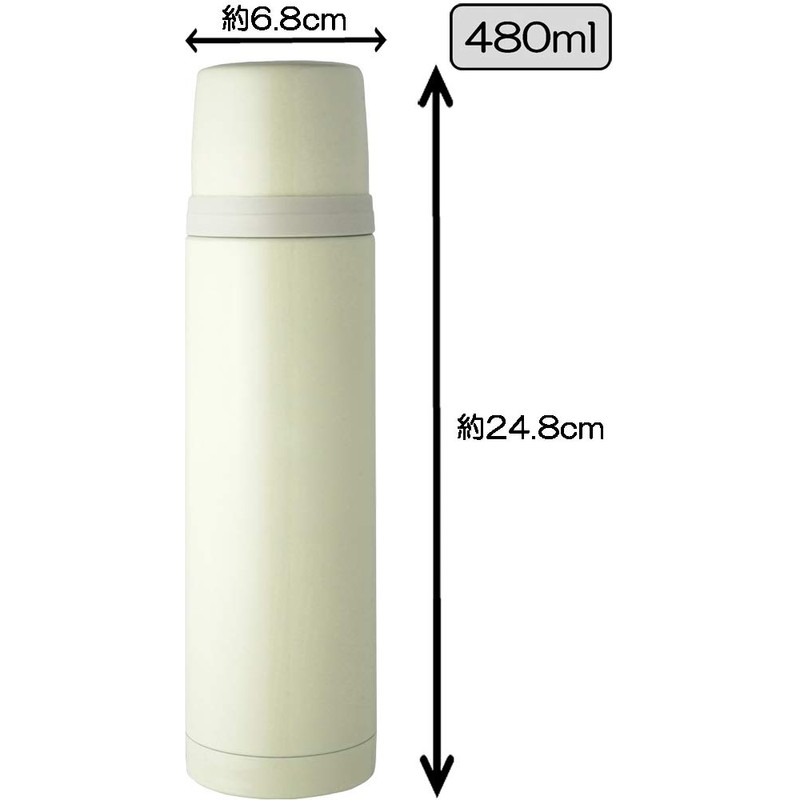 Living magubotoru White 480ml, Enjoy Stainless Steel Bottle