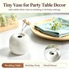 White Small Spherical Ceramic Bud Vase