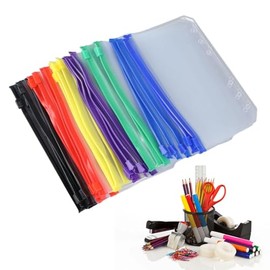 Sobres de Plástico con Cremallera Tamaño A6, Organizados e Impermeables, Juego de 31 Carpetas con Cremallera Translúcidas Multicolores, Ideales para U