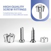 Bawkars 4 PCS License Plate Screws Fastener Kit, Bling Crystal