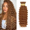 1WS #30 Deep Wave Braiding Hair Extensions 16 16 16