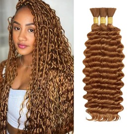 1WS #30 Deep Wave Braiding Hair Extensions 16 16 16
