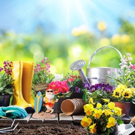 WINBST Gnome Statue, Weatherproof Garden Gnomes with 5 Oclock Somewhere Signs, Surfboard, Tropical for Outdoor Garden Decoration, 10 x 6.5 x 14.5 cm