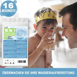 COZII Water Tester Drinking Water 30 x 16 in 1 Water Test Strips for Drinking Water Quick Test - Easy Checking of Water Quality - Water Test Strips with Hardness, Lead, Iron, Copper