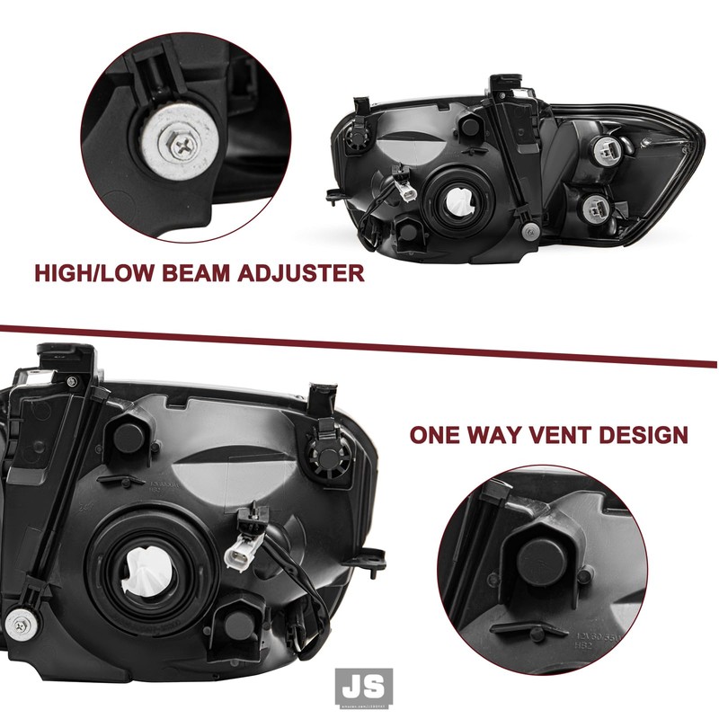 JSBOYAT Headlight Assembly Fit for 2005 2006 Toyota Tundra 4-door