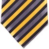 Retreez Retro Three-Color Striped Woven Microfiber Men's Tie - Yellow,
