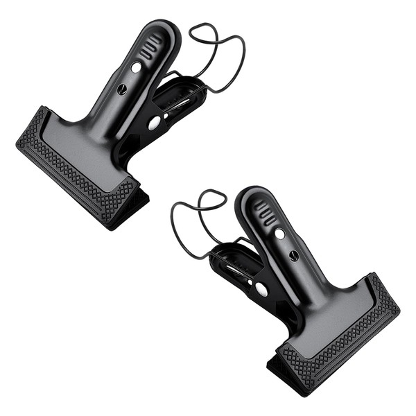 2 Pack 4-1/4" Heavy Duty Spring Clamps Clips, Black Metal