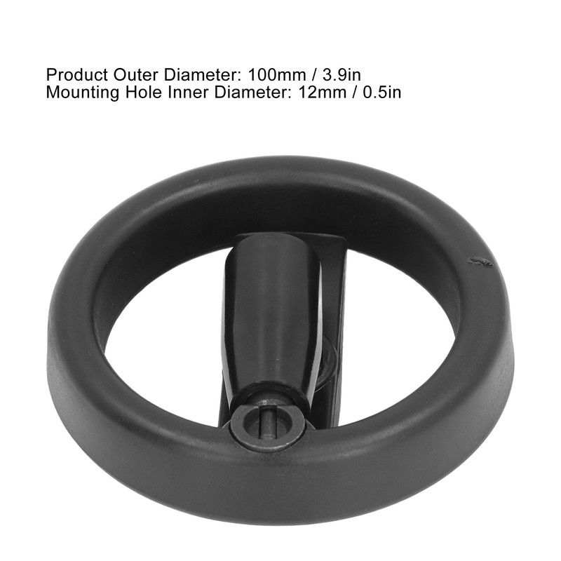 2 Spoke Hand Wheel with Folding Revolving Handle Plastic Machine