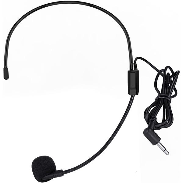 SHIDU Flexible Costume Microphone Headset,Original Sound Adjustable Wired Microphone with
