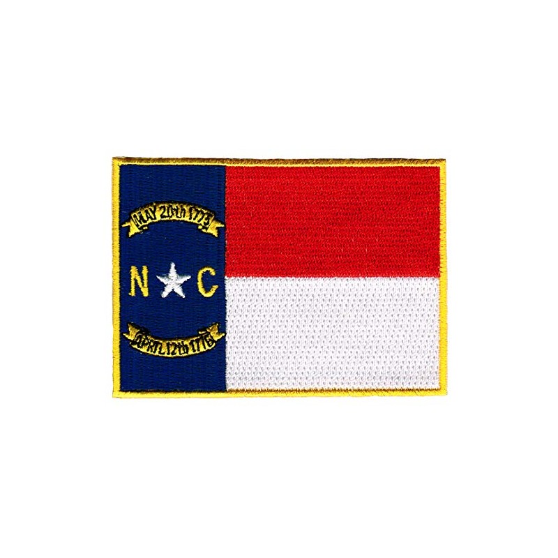 North Carolina State Flag Embroidered Patch Iron-On NC Emblem