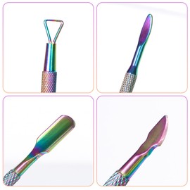 Nail Cuticle Pusher - Stainless Triangle Gel Nail Polish Remover Cuticle Peeler Scraper Remover Tool for Fingernails and Toenails