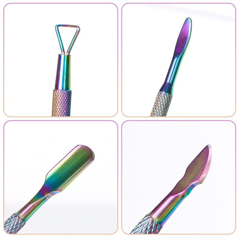 Nail Cuticle Pusher - Stainless Triangle Gel Nail Polish Remover