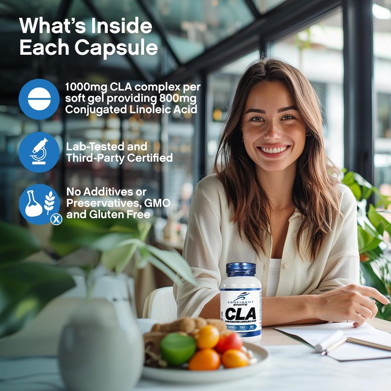 CONFIDENT SPORTS – CLA (Conjugated Linoleic Acid) – 1000 mg