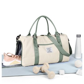 Women's Sports Duffel Bag, Sports Bag with Wet Compartment and Shoe Compartment, Travel Duffel Bags, Overnight Bag, Lightweight Waterproof Sports Bag, Hand Luggage Bag for Men, Weekend Training