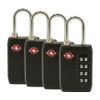 Primex 9507001 TSA-Approved 4-Digit Combination Luggage Locks – Black Zinc,