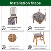 CRFATOP Waterproof Dining Chair Seat Covers Set of 4, Stretch