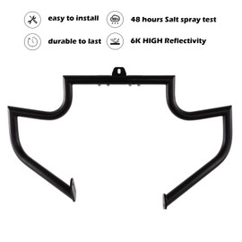 Kinglemc Crash Bar Engine Guard Highway Bar for Harley Heritage Softail Fatboy 1986-1999 (Black)