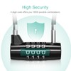 ORIA 4 Digit Combination Padlock, Long Gate Lock with Lengthened