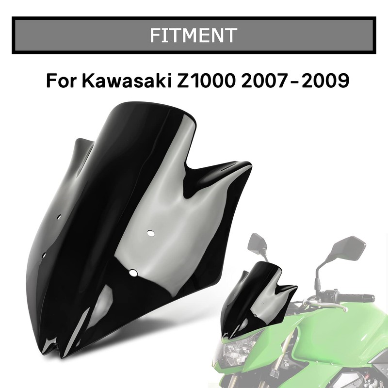 Windschutzscheibe Windschild für Kawasaki Z1000 2007 2008 2009 PSLER Frontscheibe