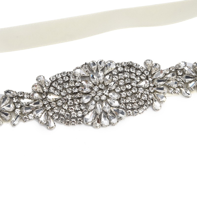 Rhinestone Wedding Dress Belt Elegant Waistbelt Clothes Accessories for Bride
