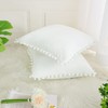 PiccoCasa Velvet Pillow Covers Throw Pillow Covers with Balls for