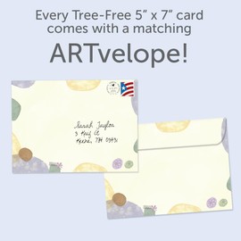 Tree-Free Greetings - New Home Housewarming Greeting Card - Artful Designs - 2 Cards + Matching Envelopes - Made in USA - 100% Recycled Paper - 5"x7" - No Place Like Home (GT60191)