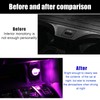 Sylvil 2 PCS USB LED Car Interior Atmosphere Lamp, Portable