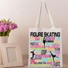 BWWKTOP Figure Skating Tote Bag Figure Skater Gifts Ice Skater