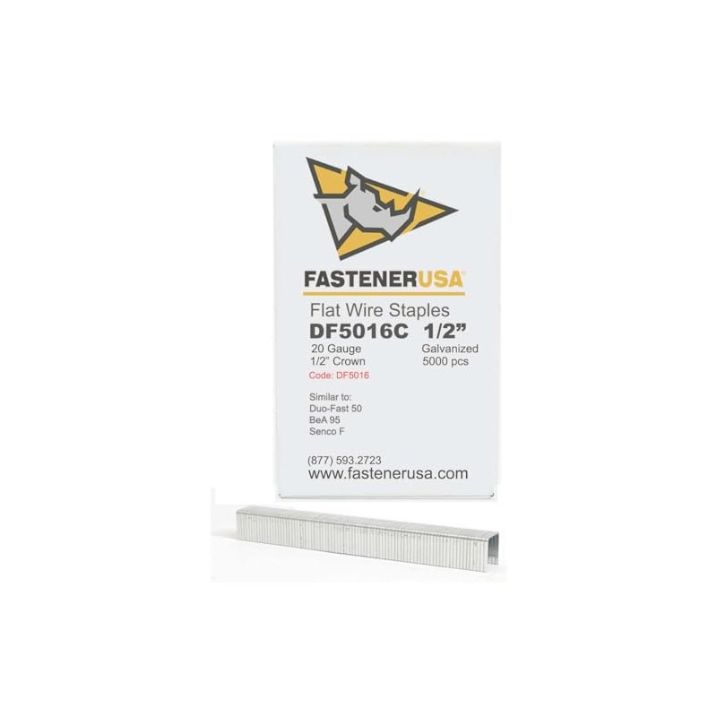 1/2" Leg x 1/2" Crown 20GA GALV 5016C Staples 5,000ct