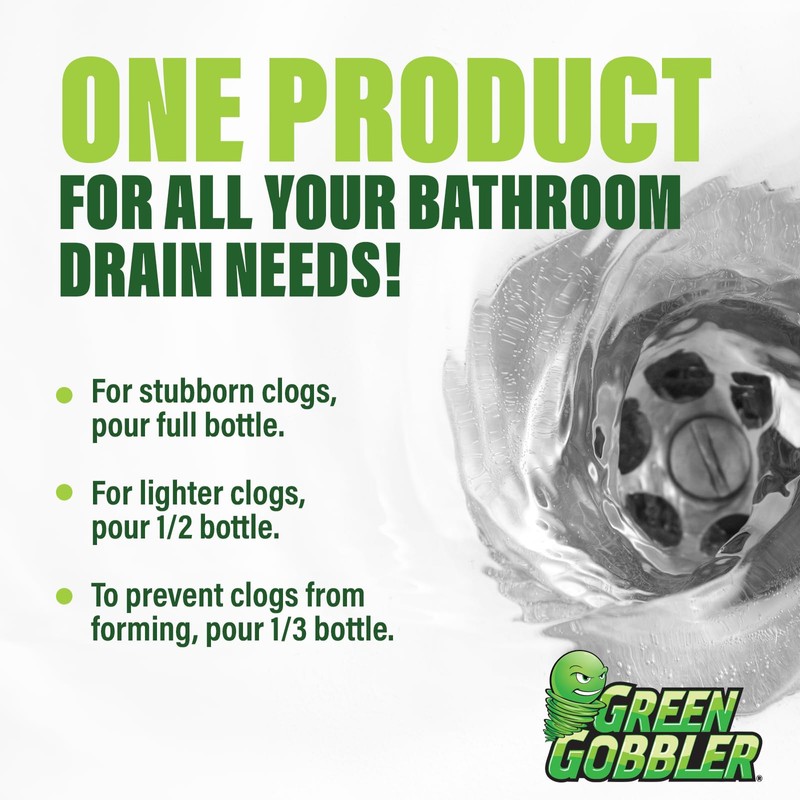 Green Gobbler Ultra Concentrated Drain Clog Remover & Cleaner |