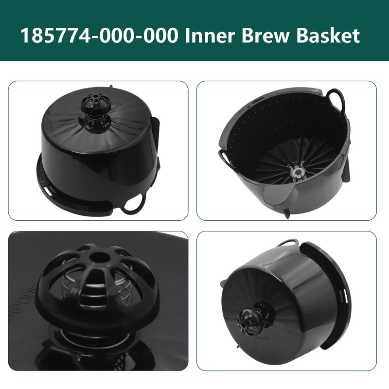 185774-000-000 Inner Brew Basket(2 Pcs) Fits for Mr. Coffee Replaces