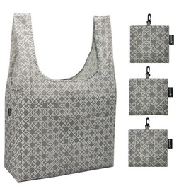 HOLYLUCK Reusable Grocery Bags,Heavy Duty Foldable Shopping Tote Bag (Extra Large, 3 Large Maze)