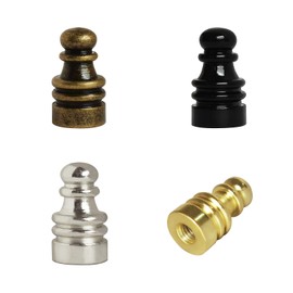 4 Pieces Lamp Finial for Lamp Shades Decorational Finial for Lamps Threaded Lamp Cap Knob for Table Lamps or Floor Lamps (Assorted colors)