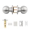 Probrico Brushed Satin Nickel Round Interior Door Handles Passage Door