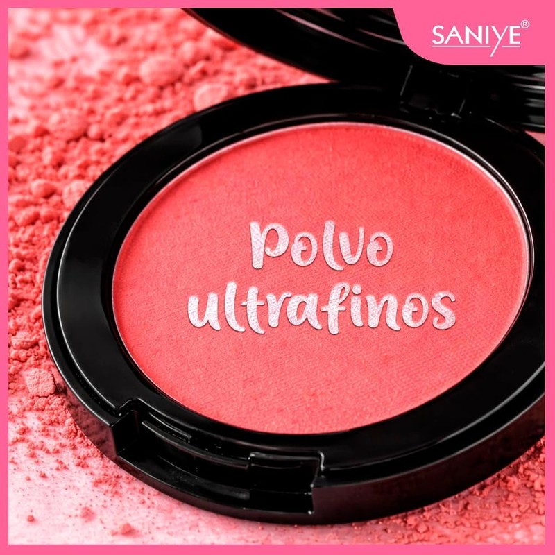 SANIYE Pure Mineral Rubor en Polvo Compacto Textura Ultrafina Color