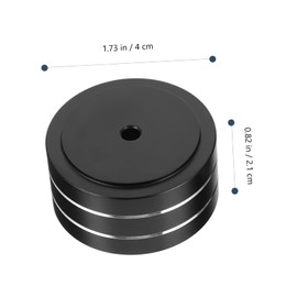 Parliky 2pcs Aluminium Alloy Vibration Feet Pads for Amplifiers and Speakers Shockproof Isolation Cushions Enhance Sound Clarity Black Small