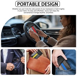 LAFEGIFT Faraday Pouch for Car Keys, Faraday Bag, Key Fob Signal Blocker Pouch Anti-Theft Remote Entry Smart Fob Case, Pack of 2