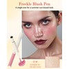 Blush Freckles Pen für Cheeks, 2 in 1 Rotbraun Sommersprossen