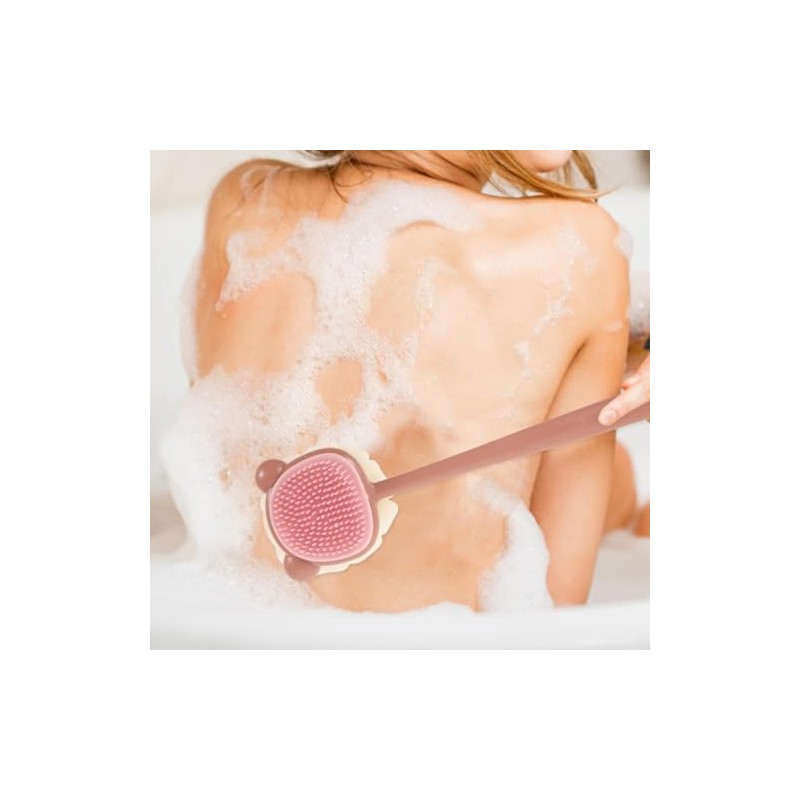 Osaladi Cepillo Ducha Corporal Mango Largo Doble Cara Limpieza Exfoliación